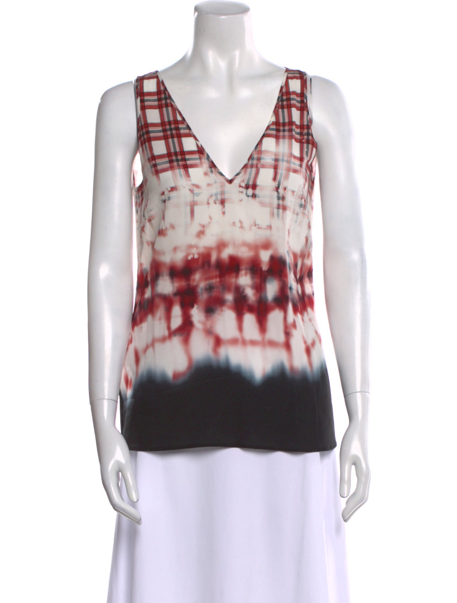 Altuzarra Silk Tie-Dye Print Top