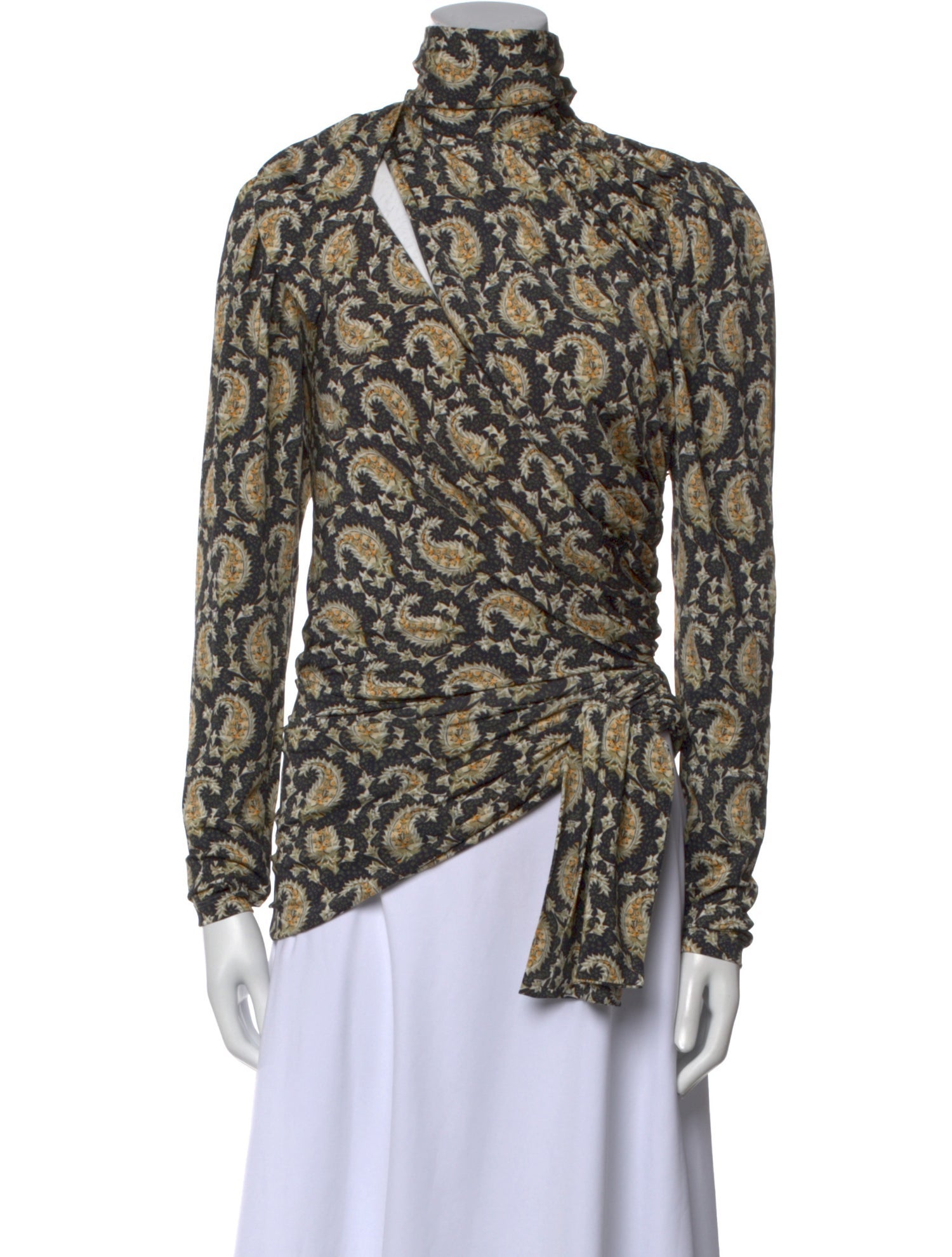 Altuzarra Floral Print Turtleneck Blouse