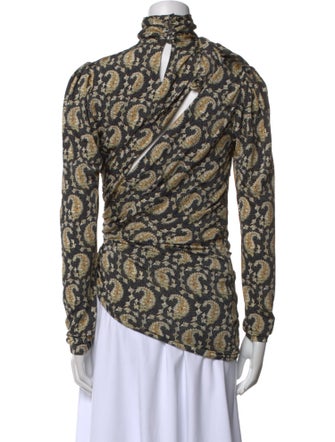 Altuzarra Floral Print Turtleneck Blouse