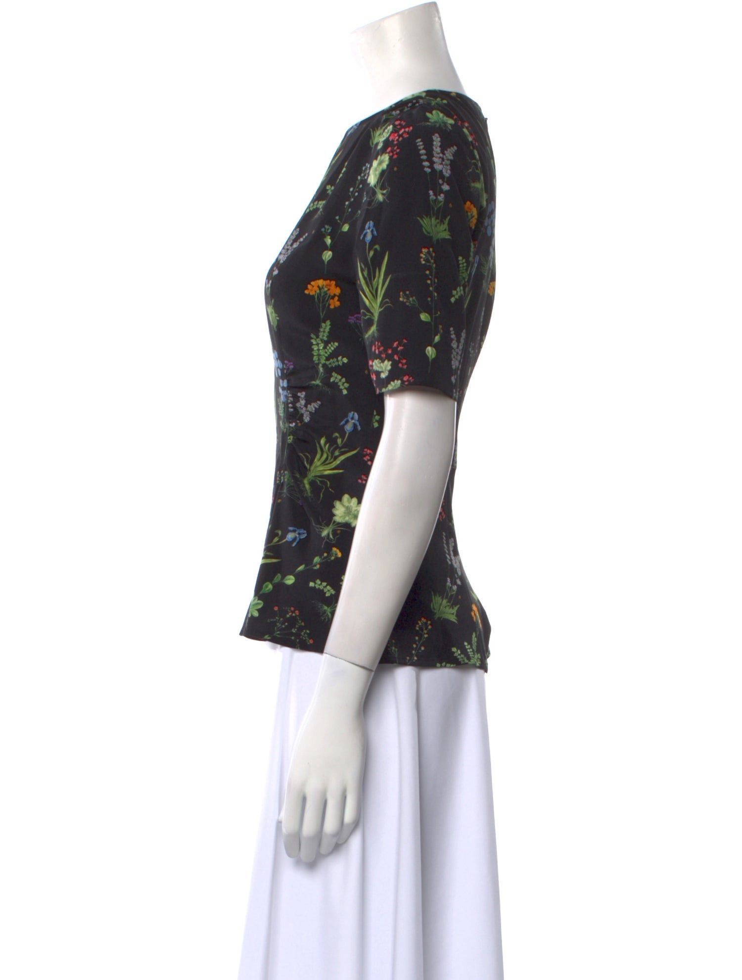 Altuzarra Silk Floral Print Top