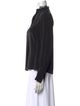 Altuzarra Silk Mock Neck Button-Up Top
