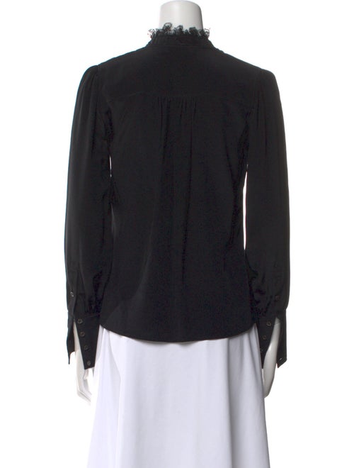 Altuzarra Silk Mock Neck Button-Up Top