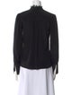 Altuzarra Silk Mock Neck Button-Up Top