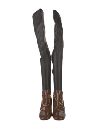 Altuzarra Leather Colorblock Pattern Pumps