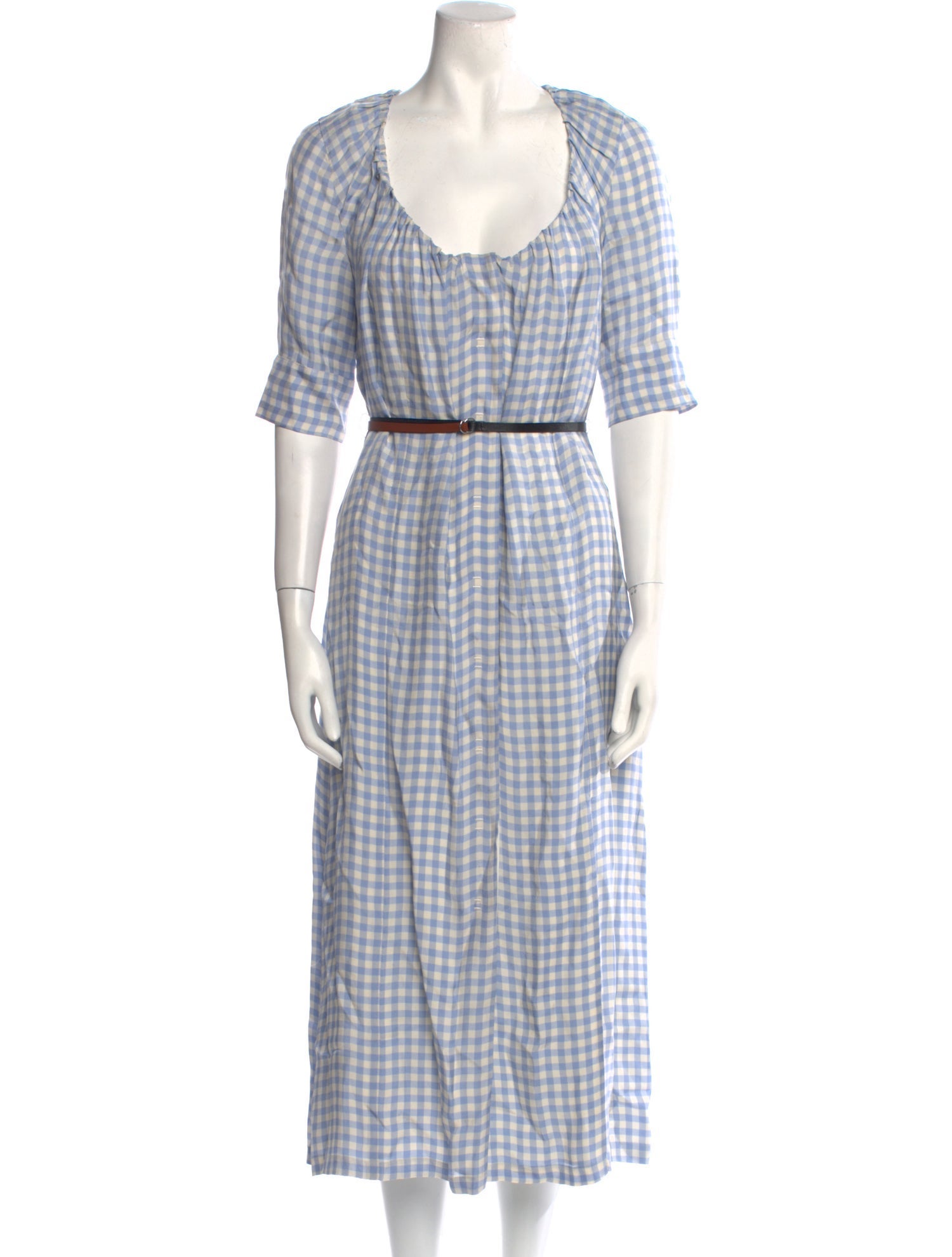 Altuzarra Plaid Print Long Dress