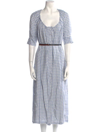 Altuzarra Plaid Print Long Dress