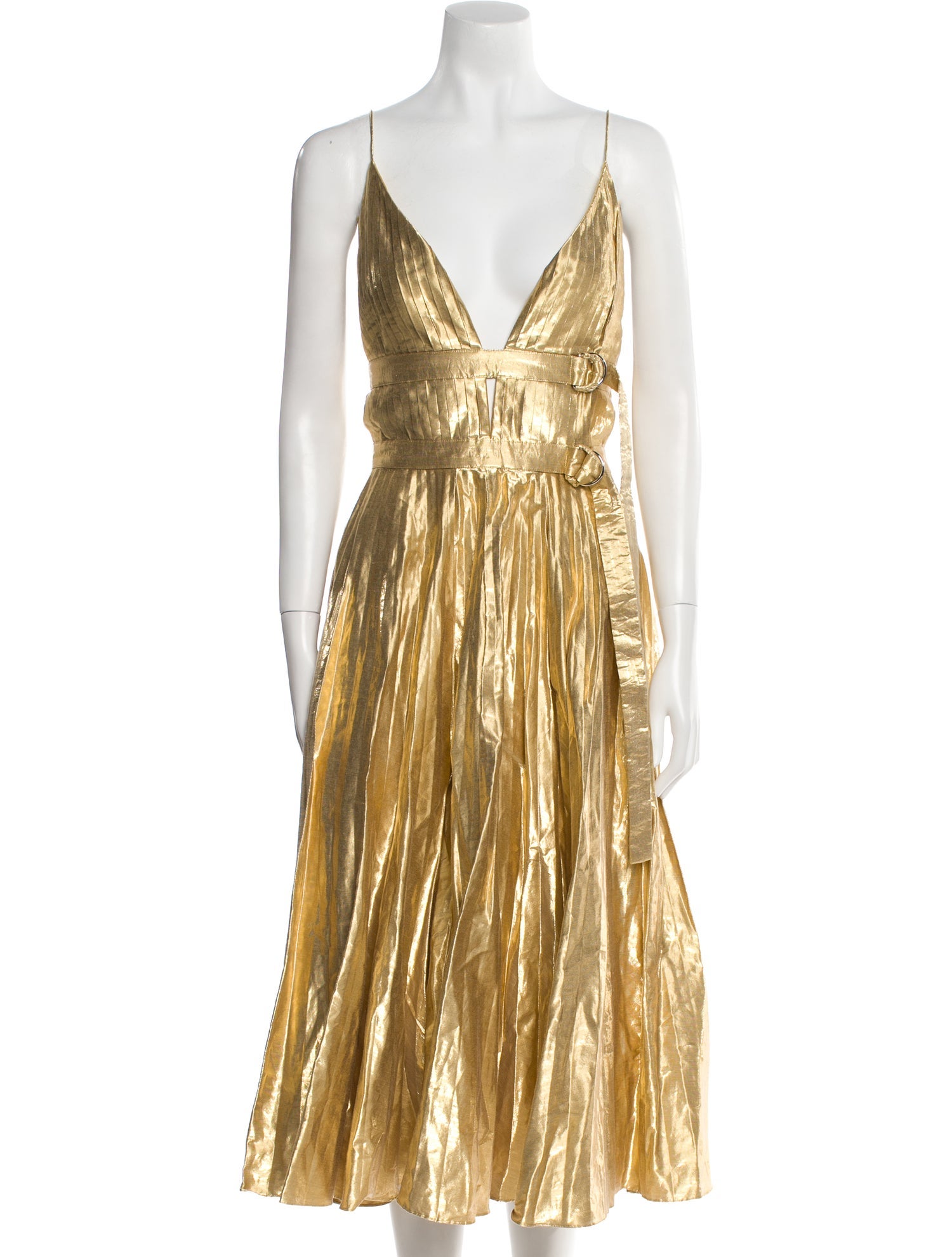 Altuzarra Plunge Neckline Midi Length Dress