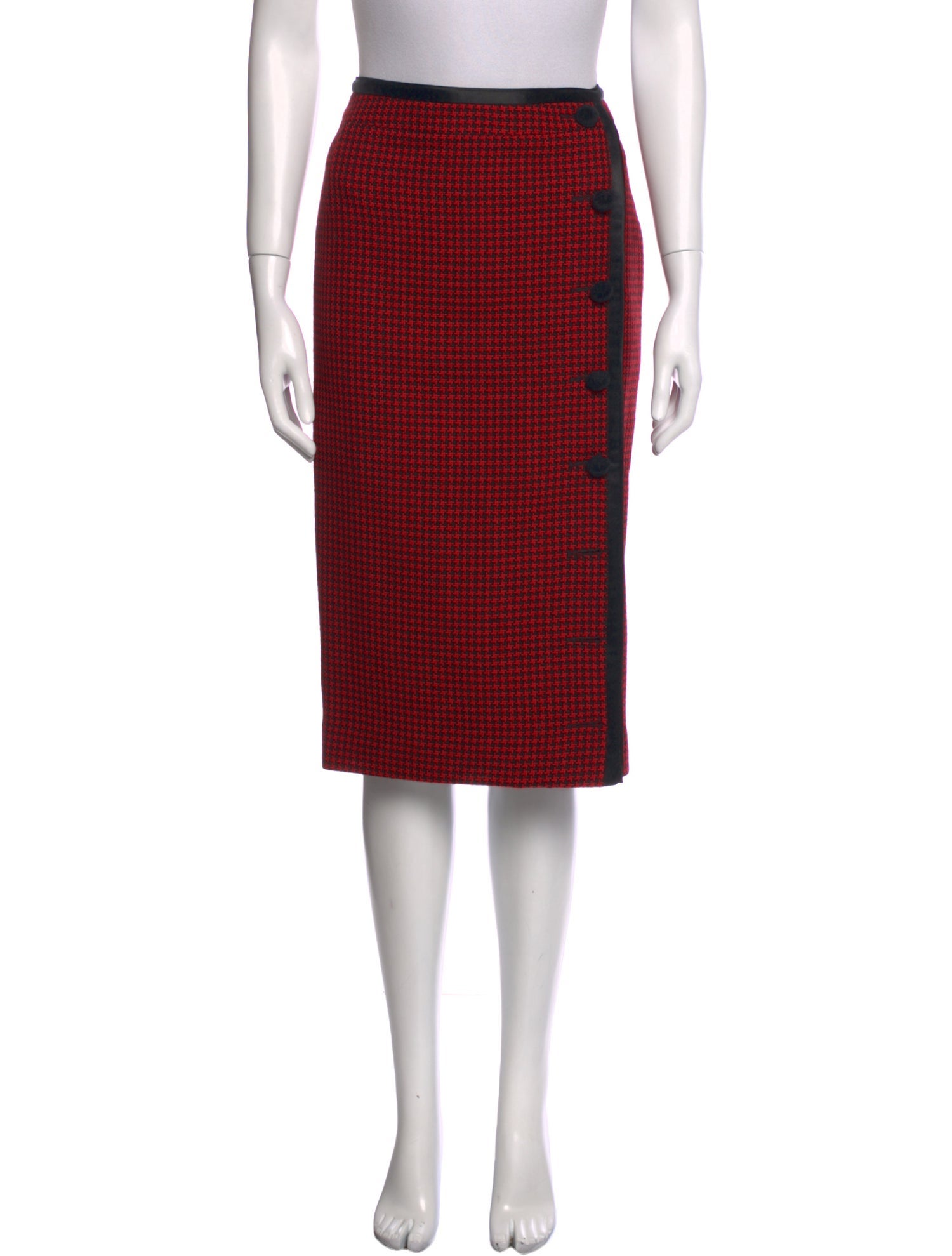 Altuzarra Houndstooth Print Knee-Length Skirt