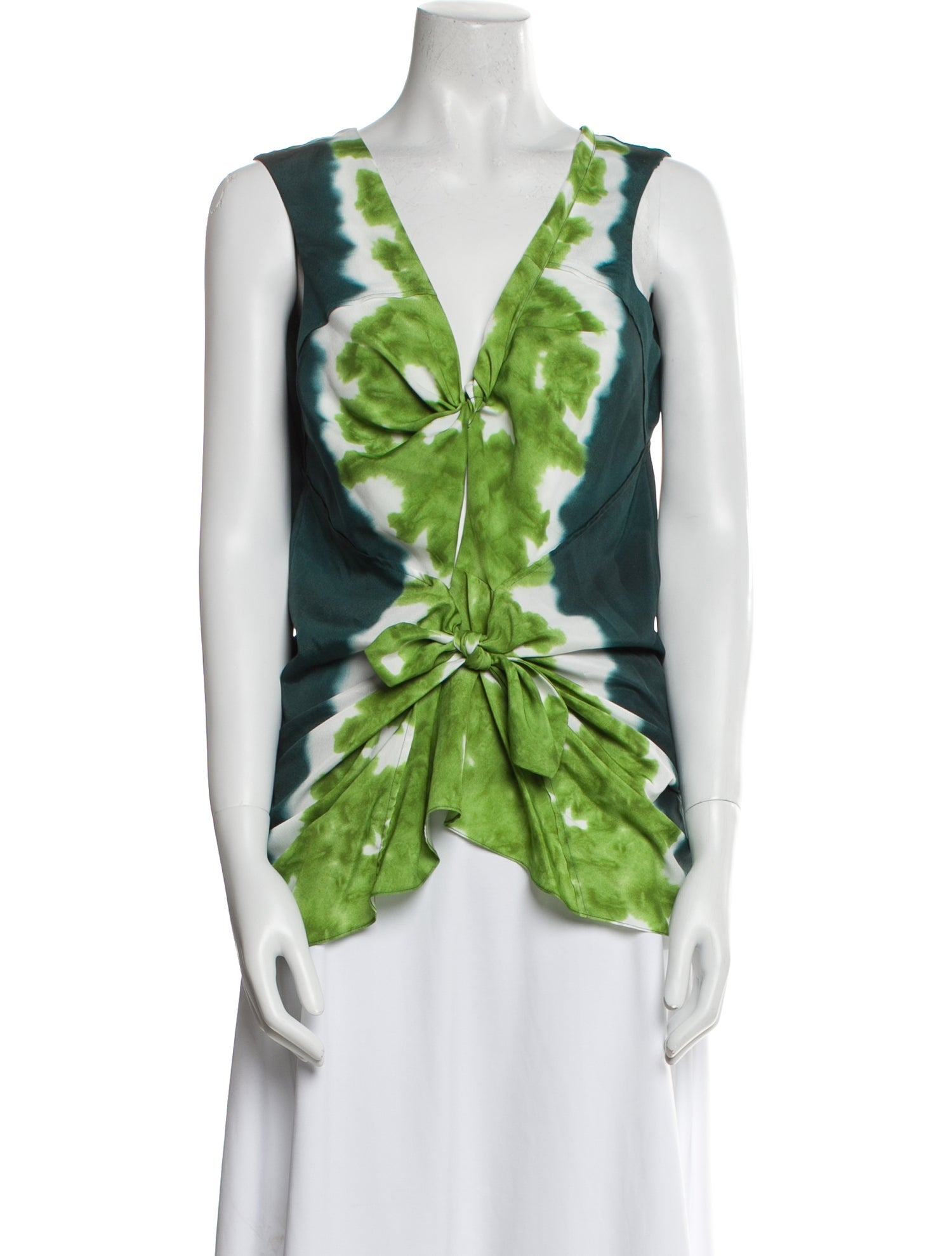 Altuzarra Printed V-Neck Blouse w/ Tags