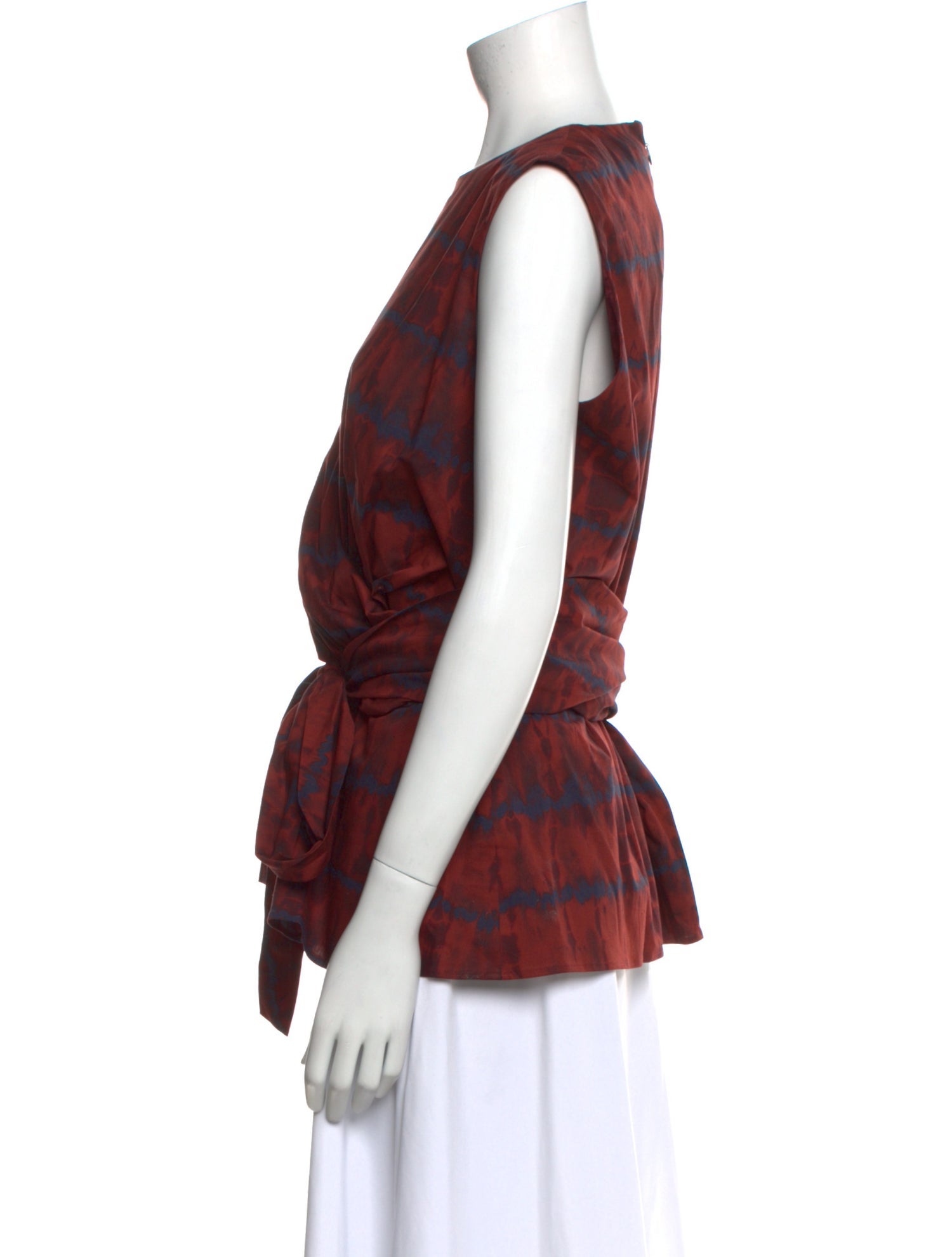 Altuzarra Plaid Print Crew Neck Blouse w/ Tags