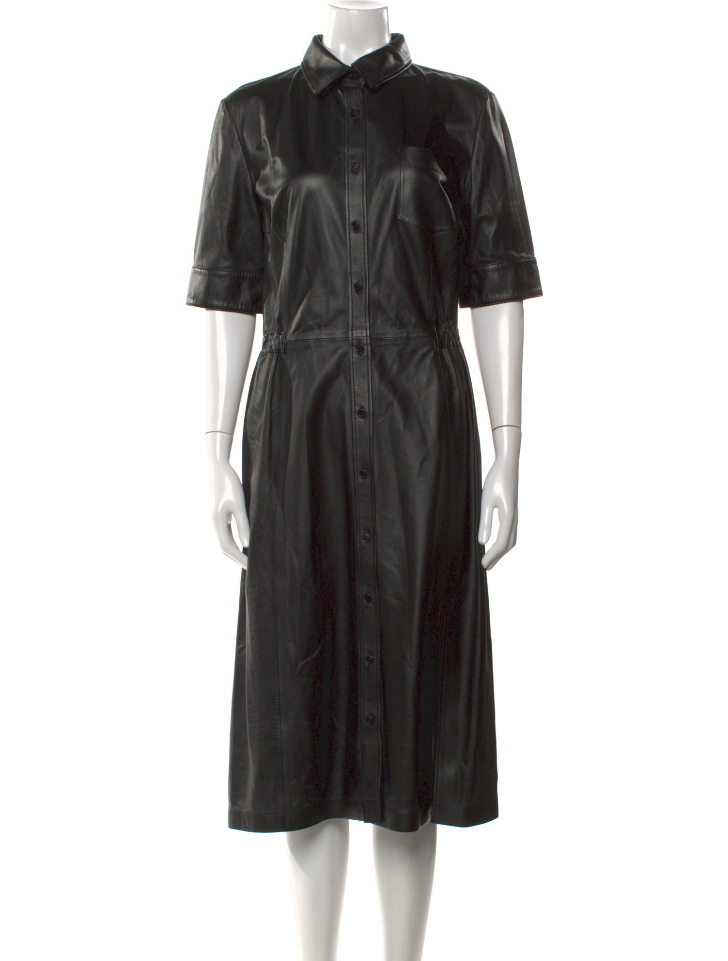 Altuzarra Lamb Leather Midi Length Dress