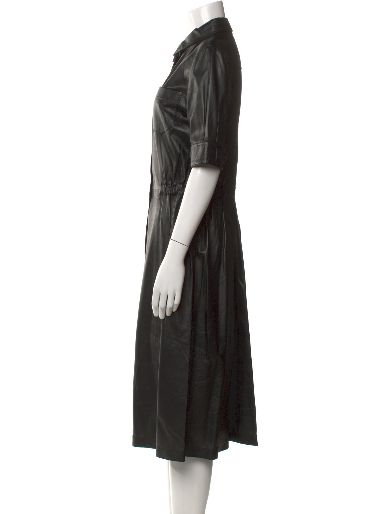 Altuzarra Lamb Leather Midi Length Dress