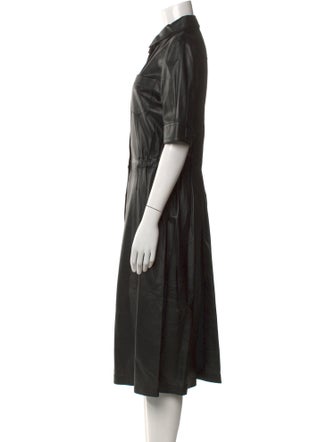 Altuzarra Lamb Leather Midi Length Dress