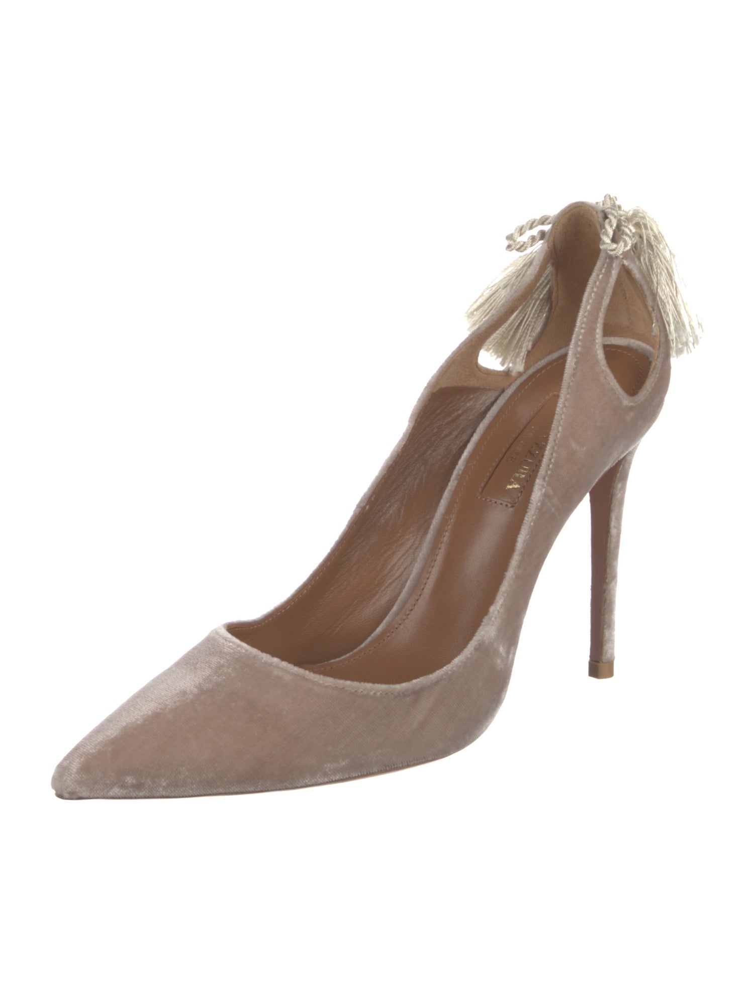 Altuzarra Suede Tassel Accents Slingback Pumps