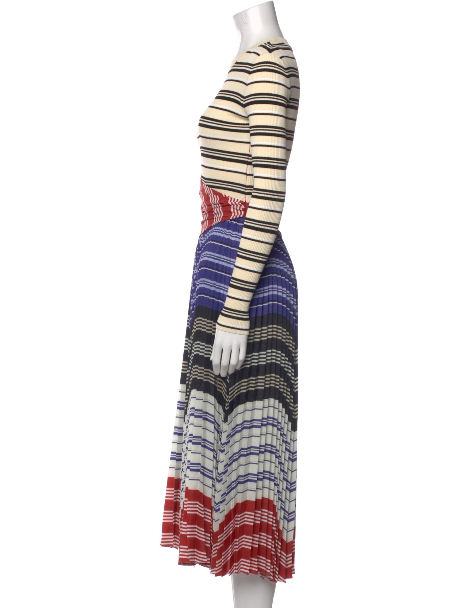 Altuzarra Striped Midi Length Dress