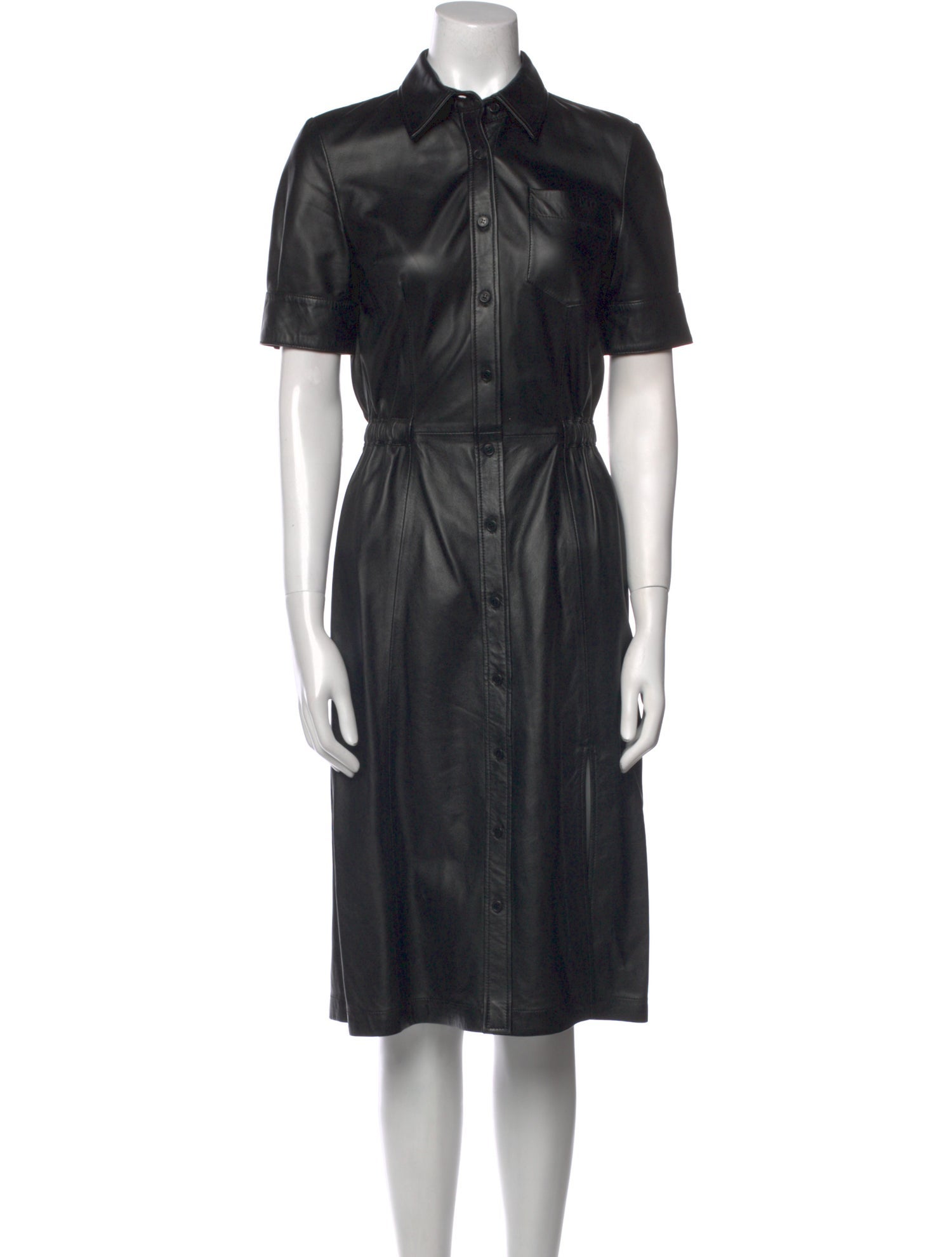 Altuzarra Lamb Leather Knee-Length Dress