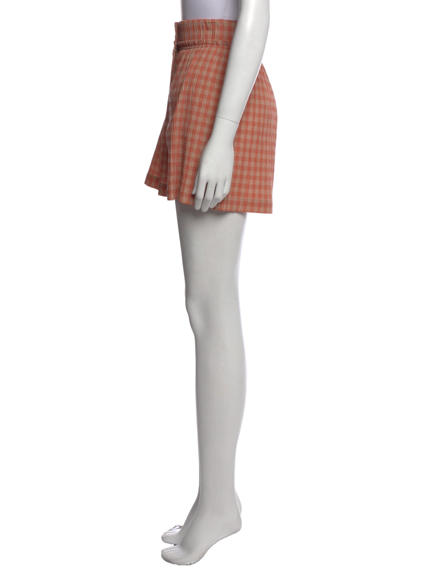 Altuzarra Plaid Print Mini Shorts