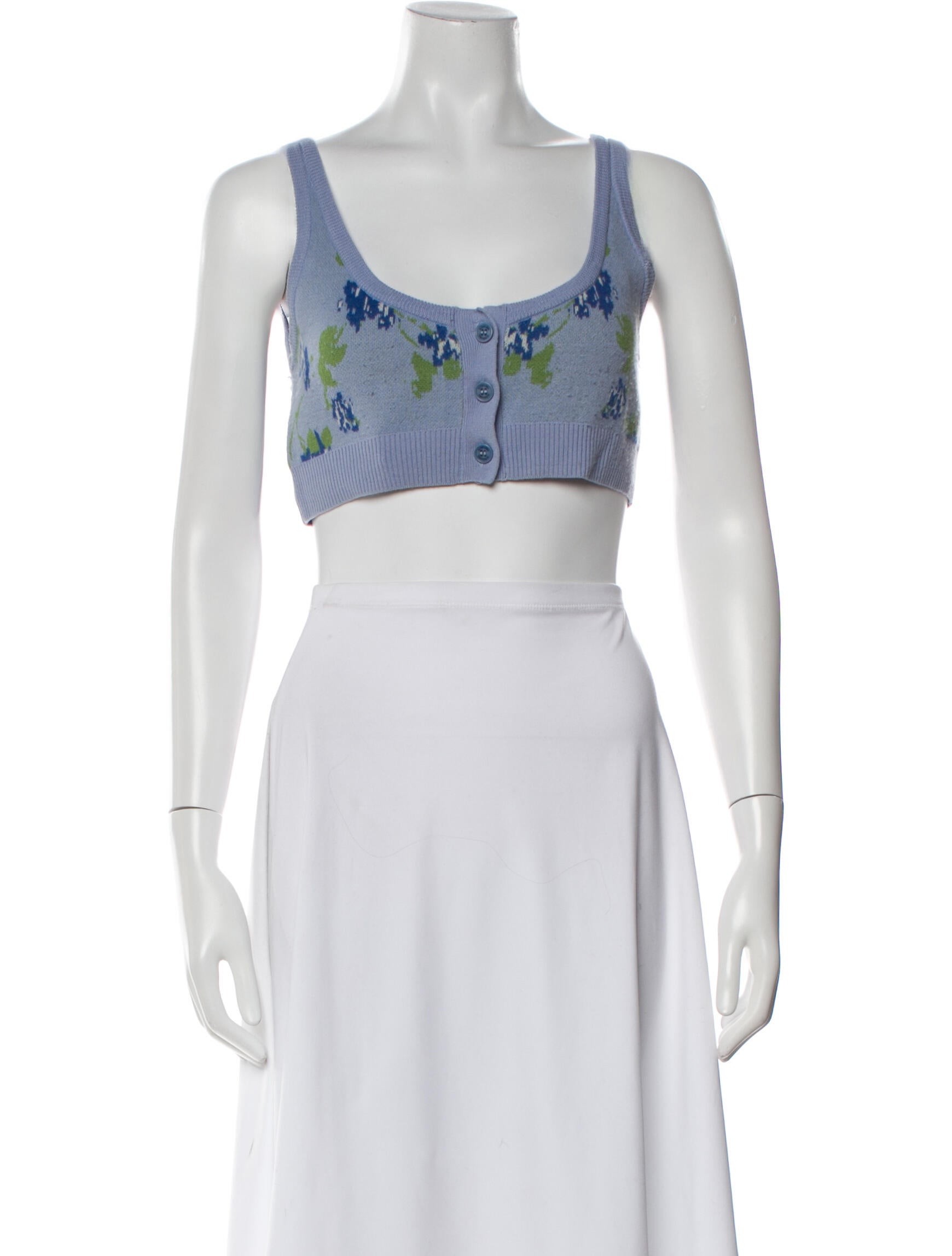 Altuzarra Wool Printed Crop Top