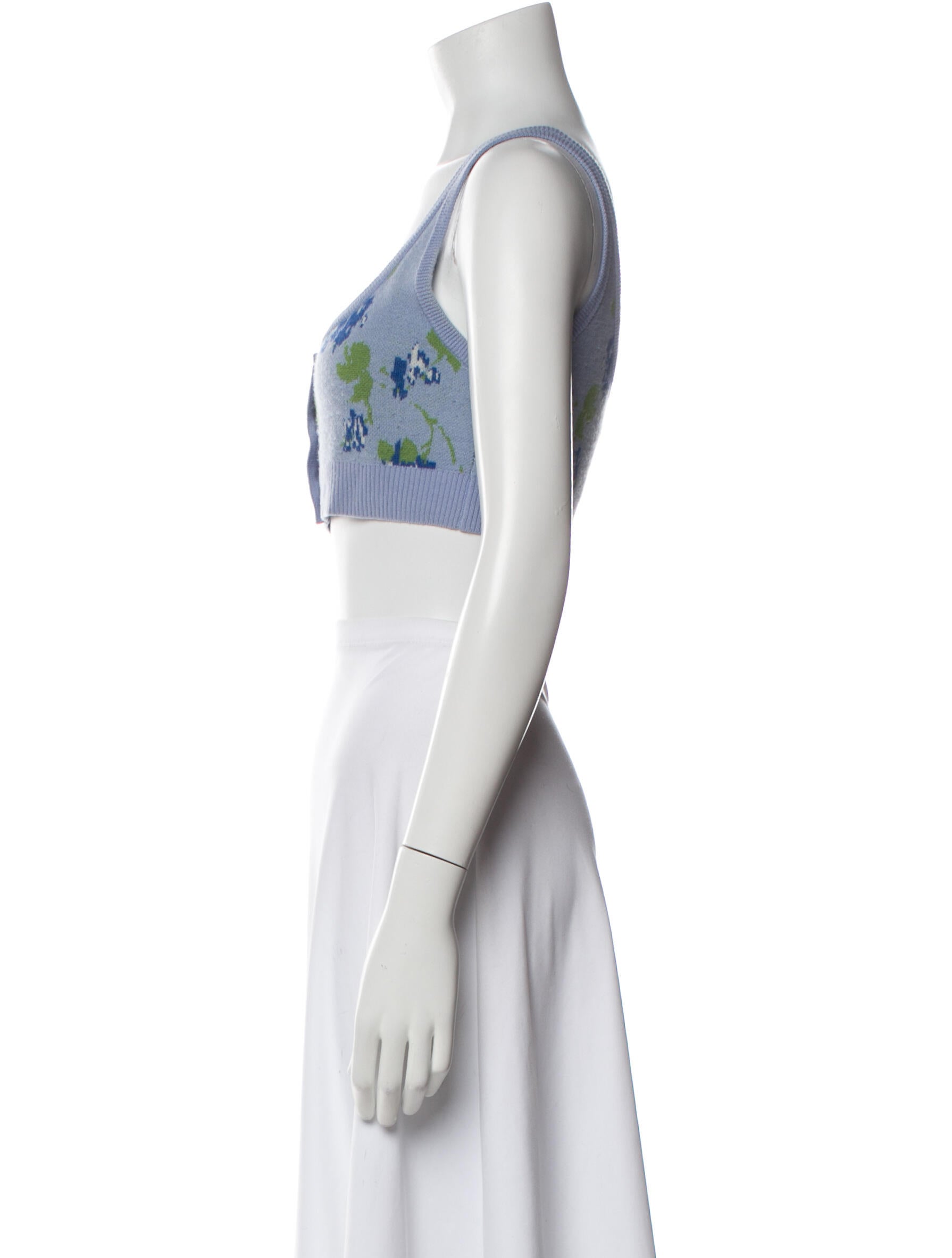 Altuzarra Wool Printed Crop Top