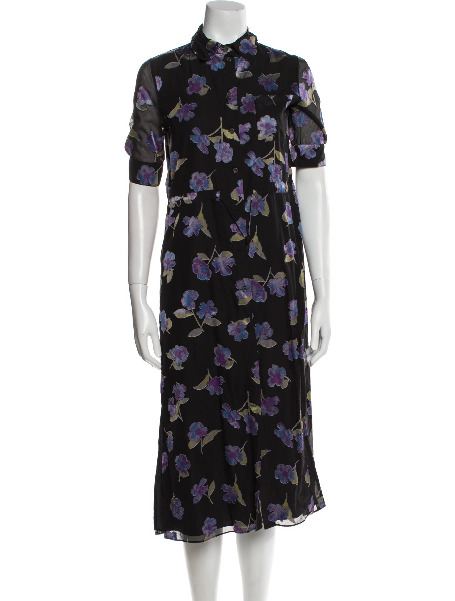 Altuzarra Floral Print Midi Length Dress