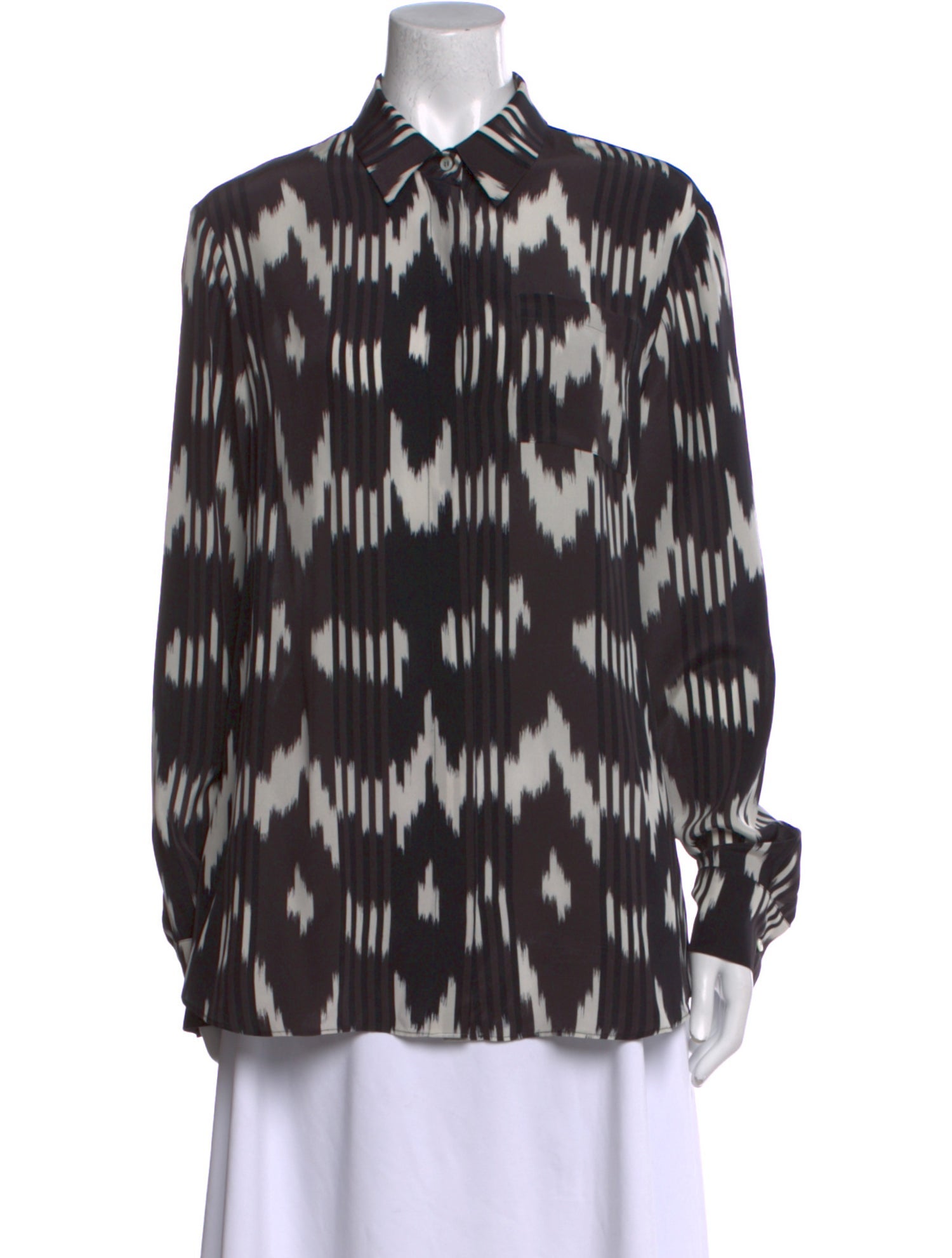 Altuzarra Silk Printed Button-Up Top