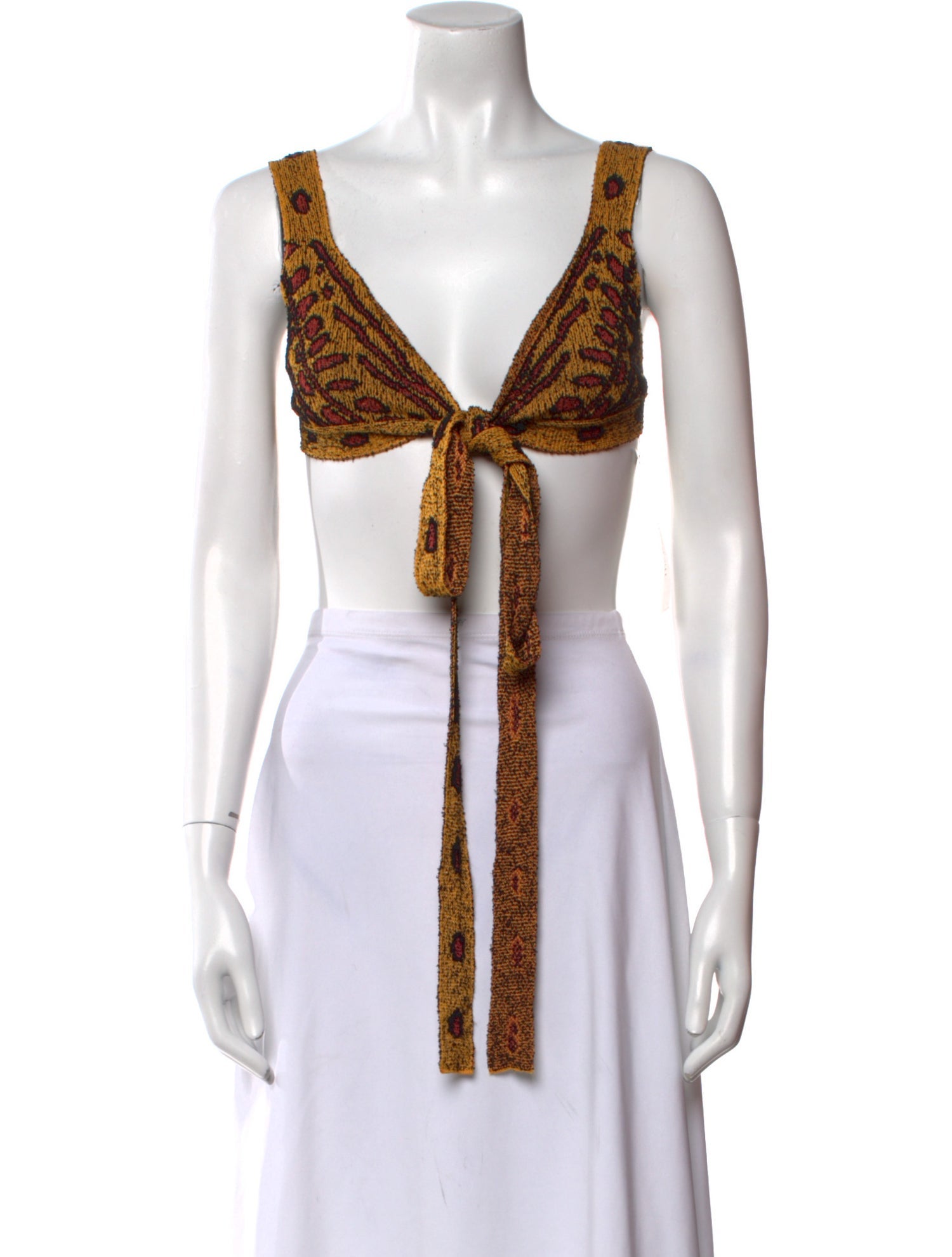 Altuzarra V-Neck Sleeveless Crop Top