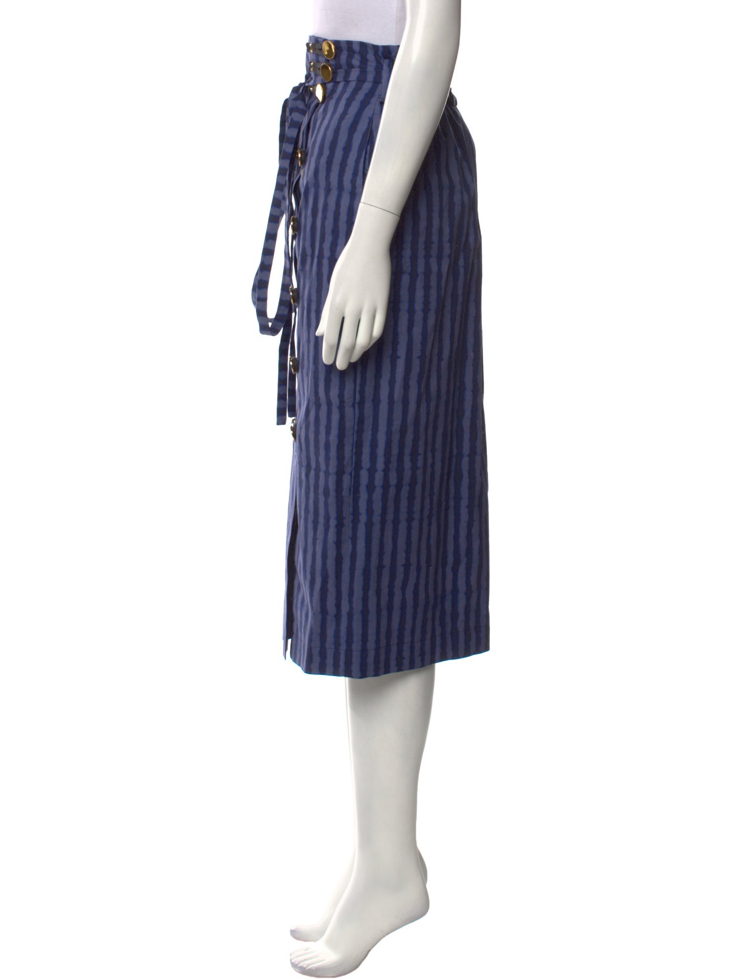 Altuzarra Striped Midi Length Skirt