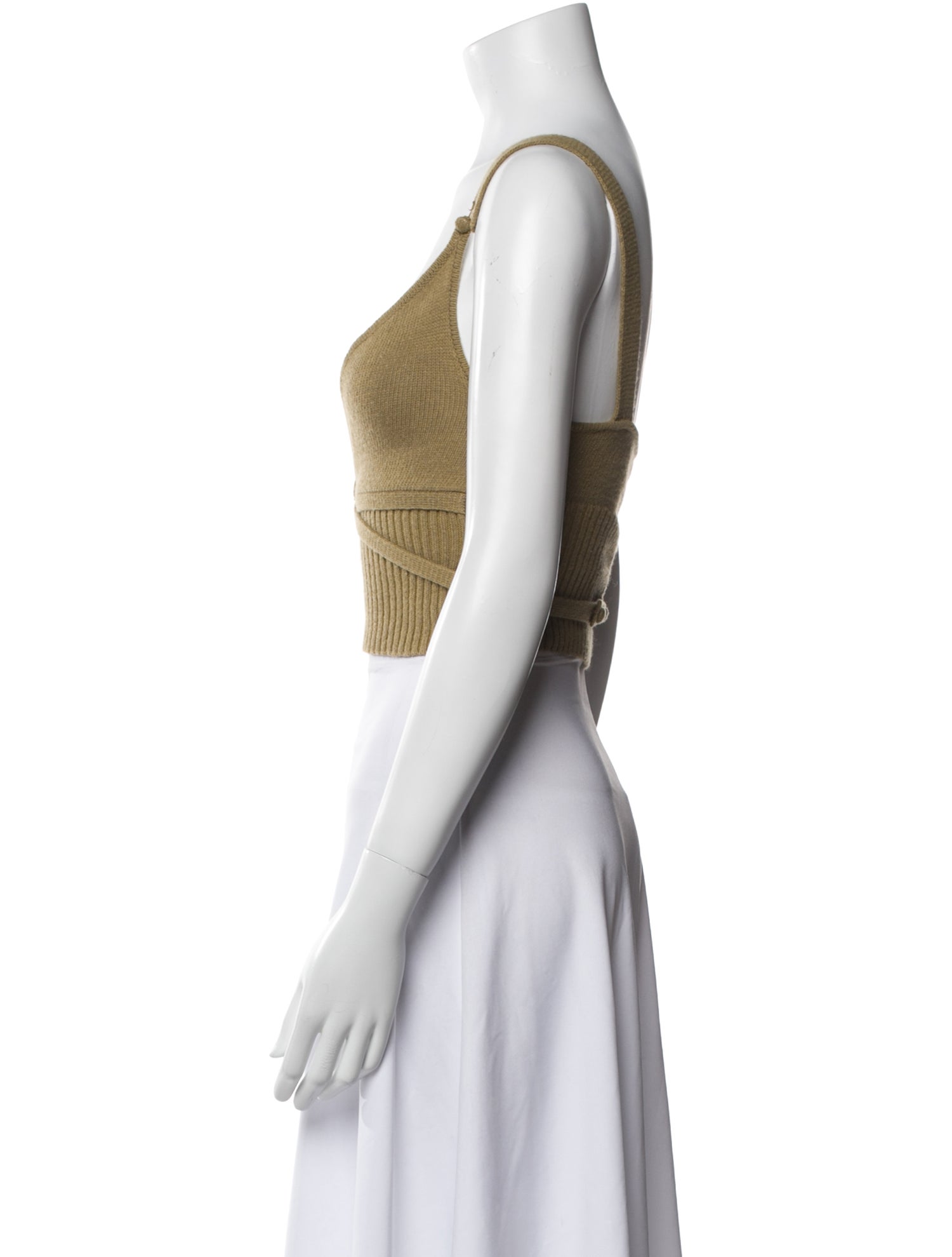Altuzarra V-Neck Sleeveless Crop Top