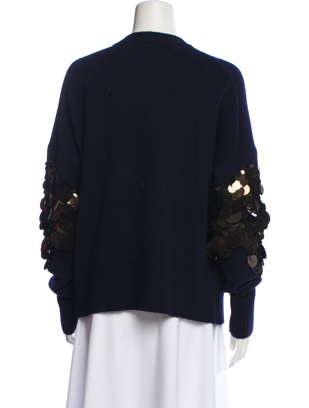 Altuzarra Pullover Blue Sequin Embellishments Lon… - image 3