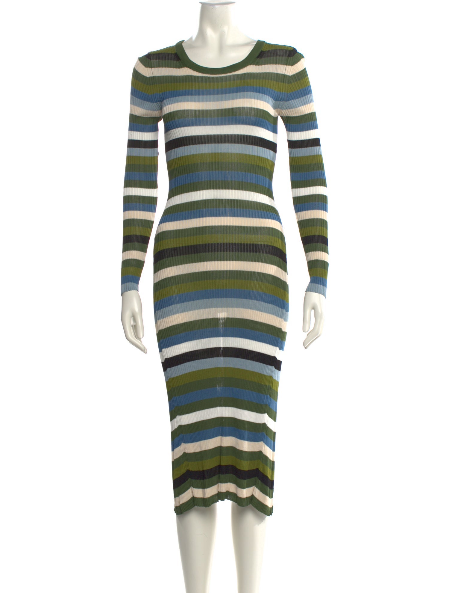 Altuzarra Striped Midi Length Dress