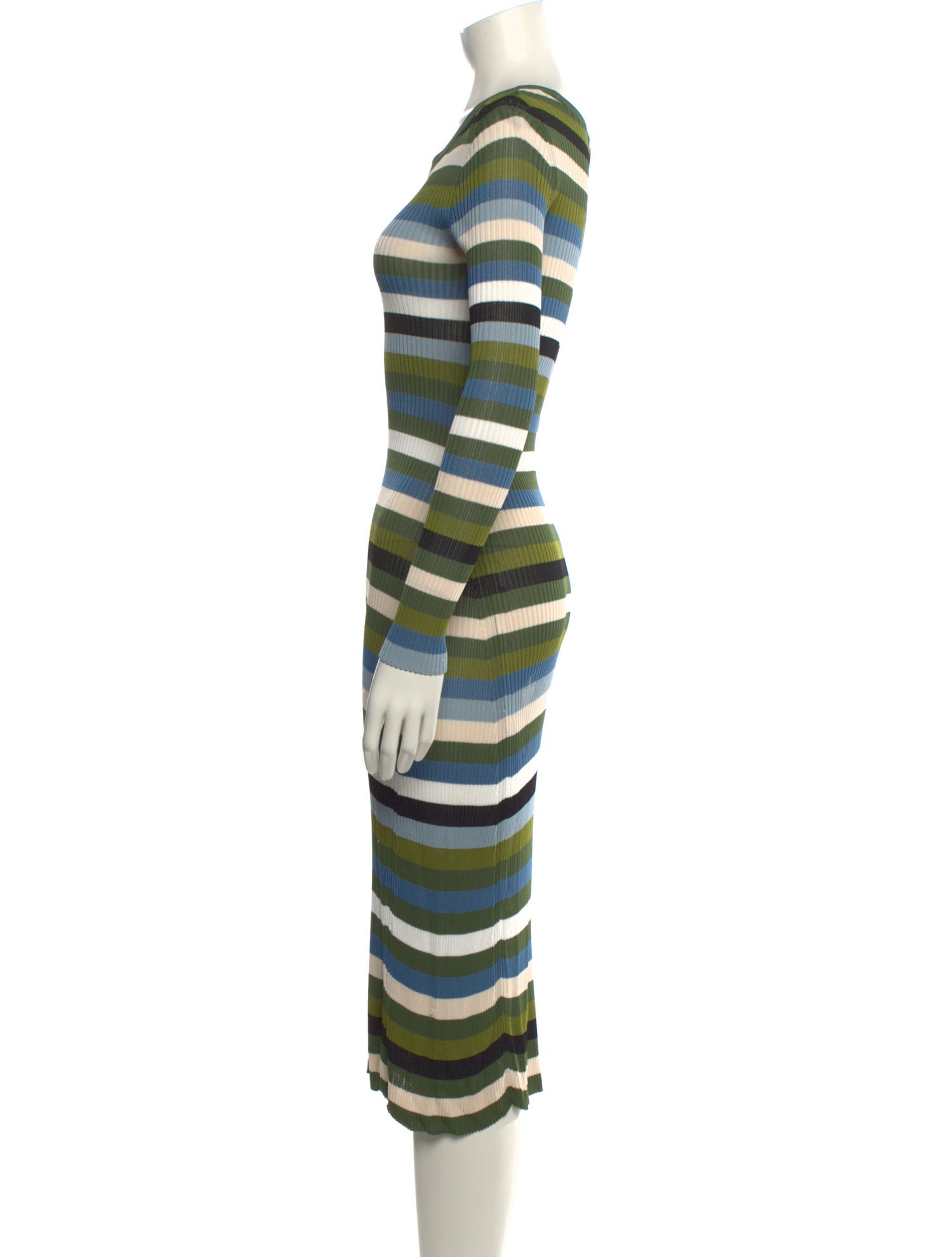 Altuzarra Striped Midi Length Dress