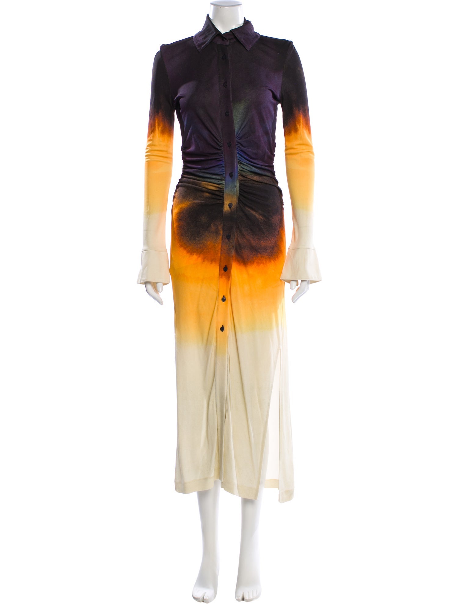 Altuzarra Tie-Dye Print Midi Length Dress