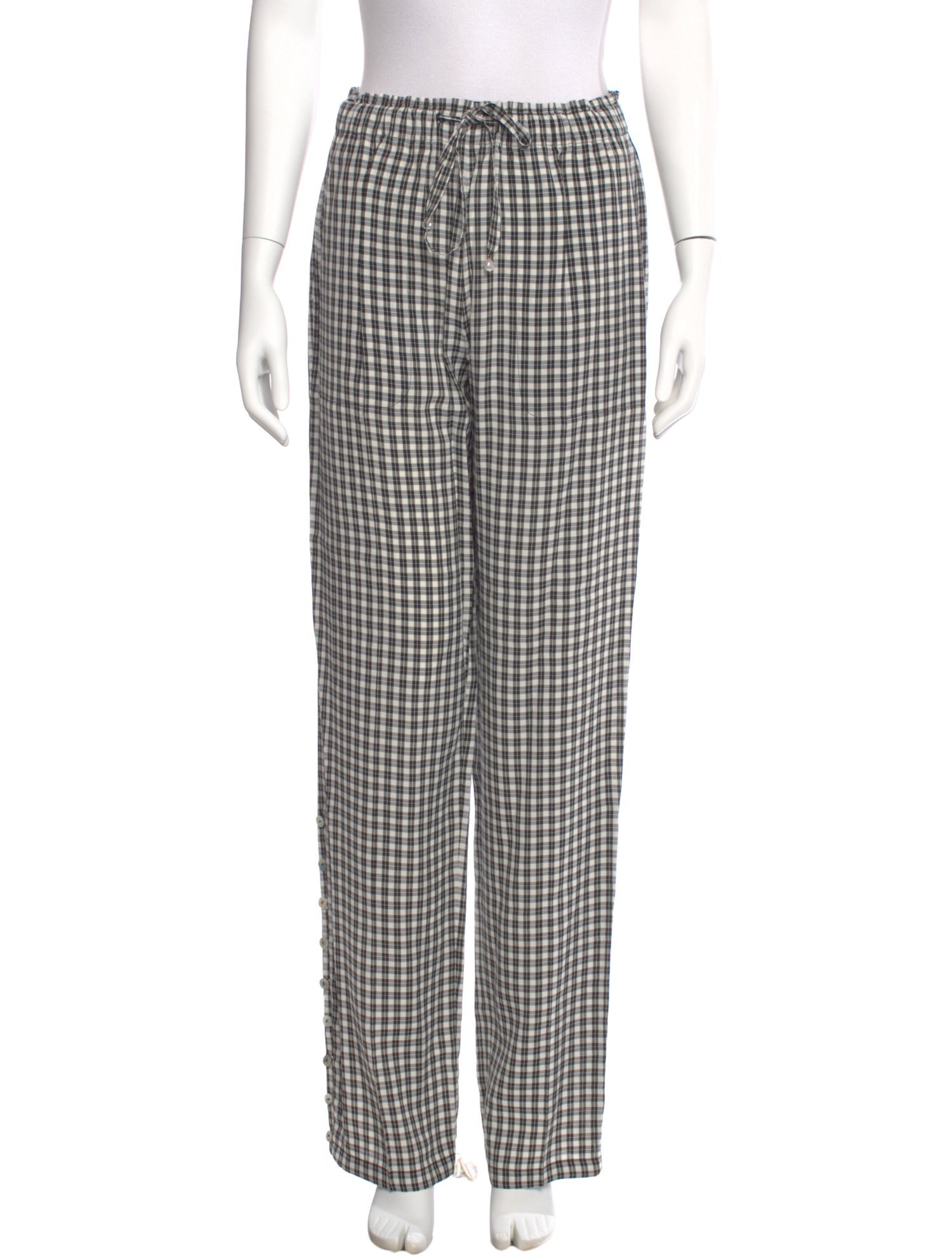 Altuzarra Plaid Print Straight Leg Pants