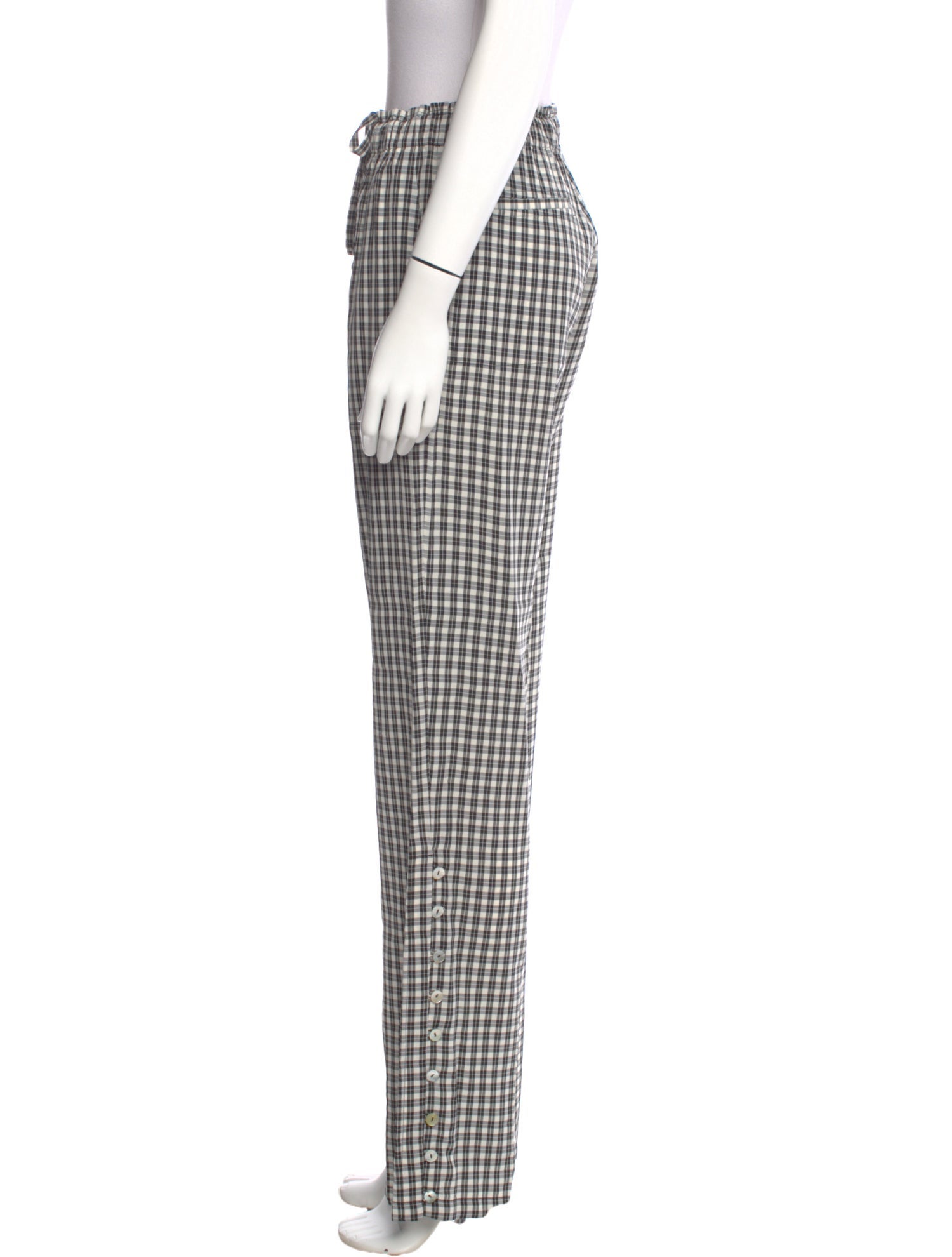 Altuzarra Plaid Print Straight Leg Pants