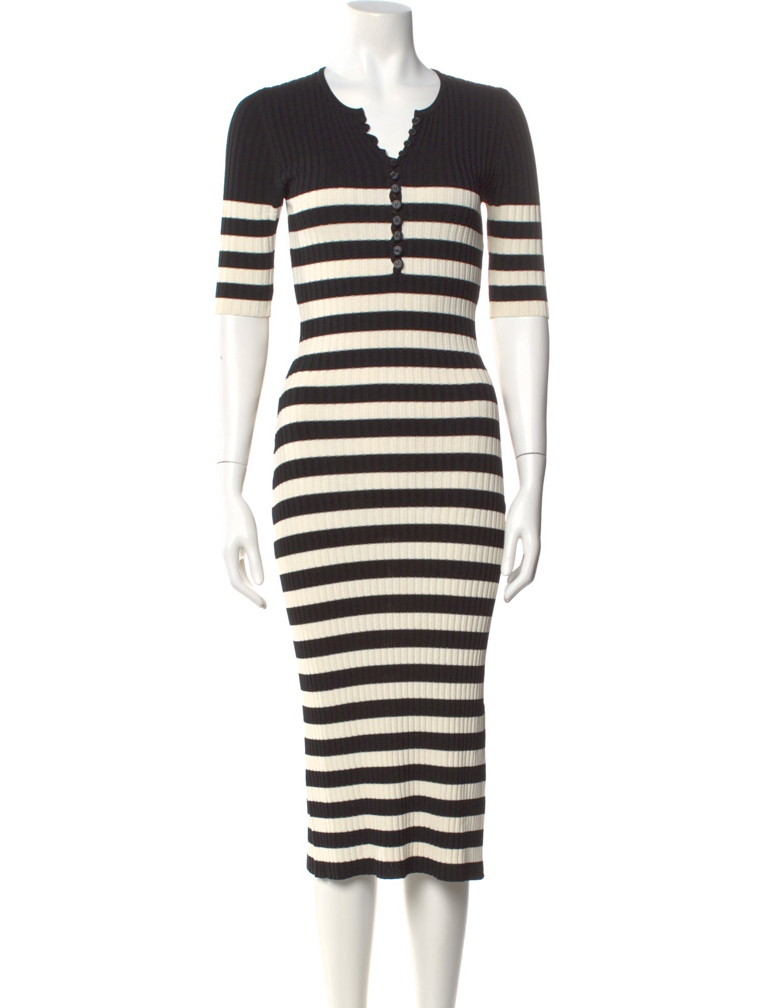 Altuzarra Striped Midi Length Dress