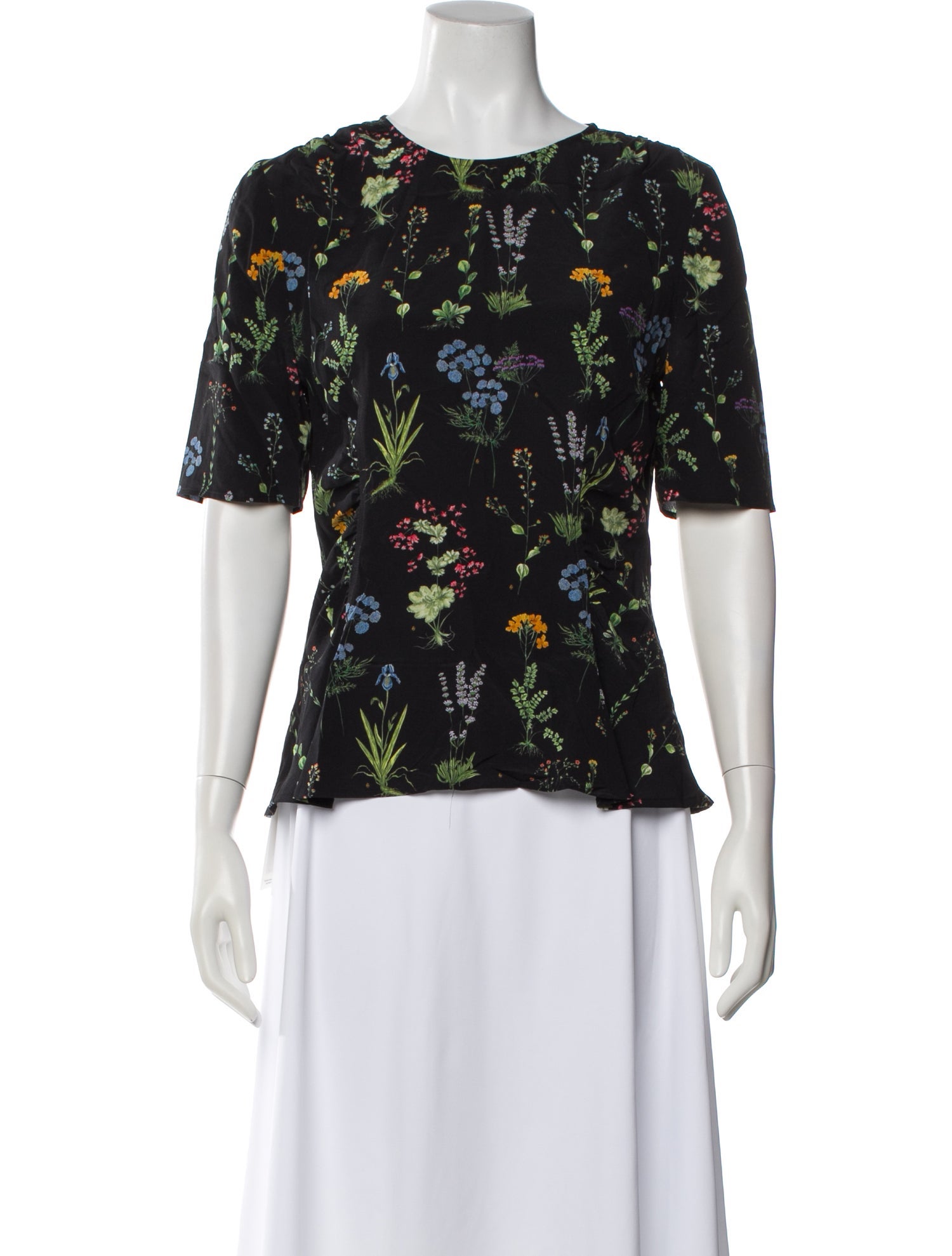 Altuzarra Silk Floral Print Blouse