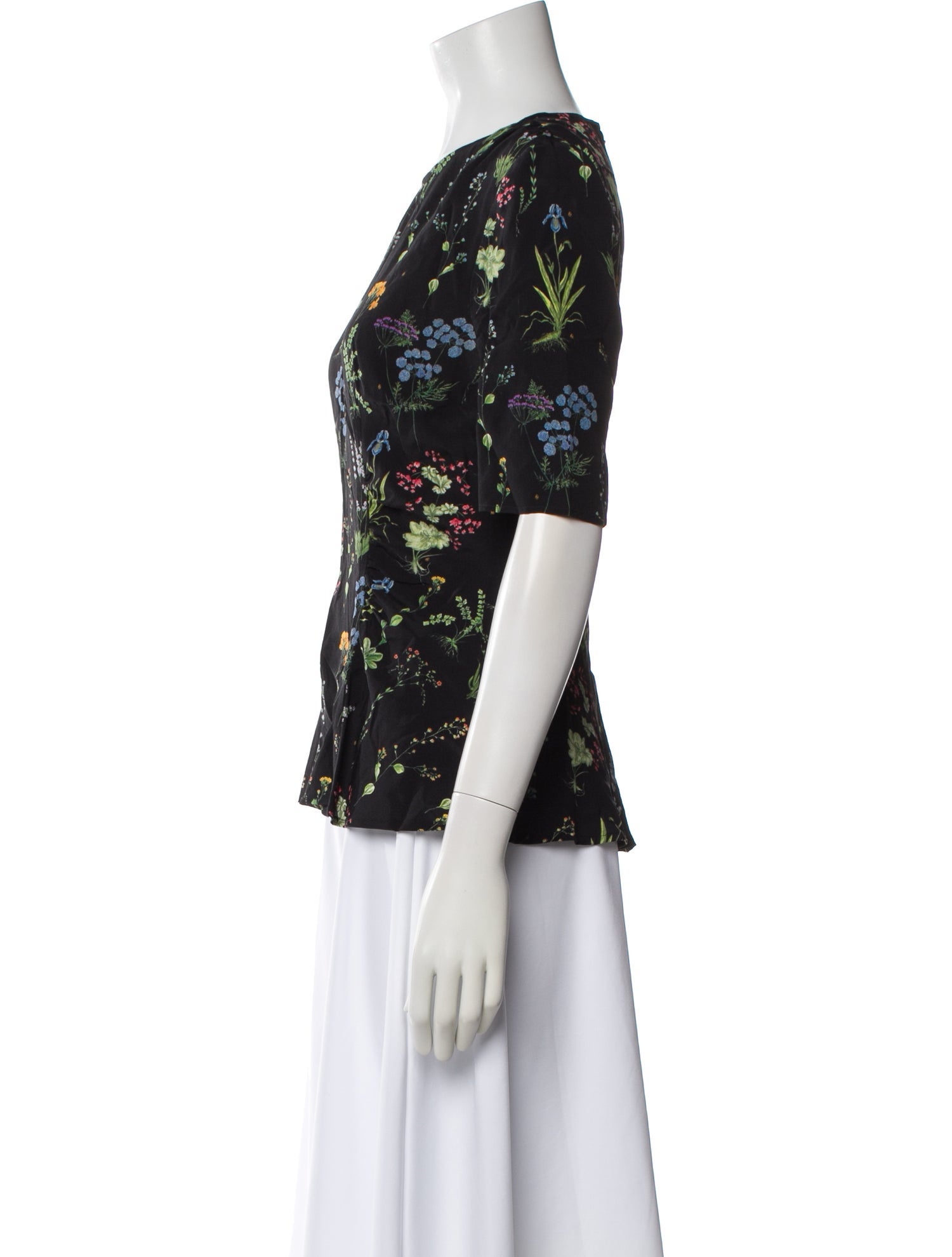 Altuzarra Silk Floral Print Blouse