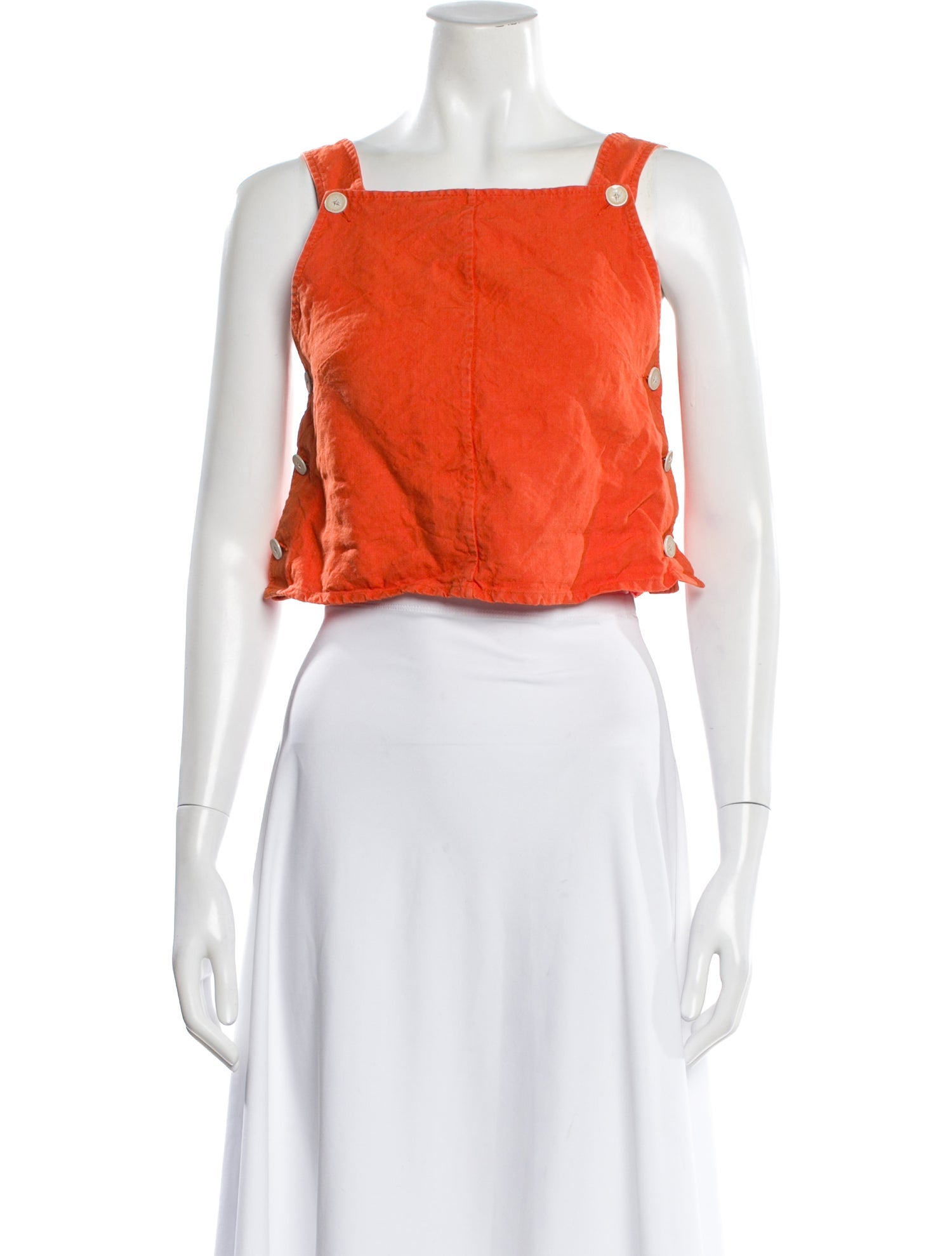 Altuzarra Square Neckline Sleeveless Crop Top