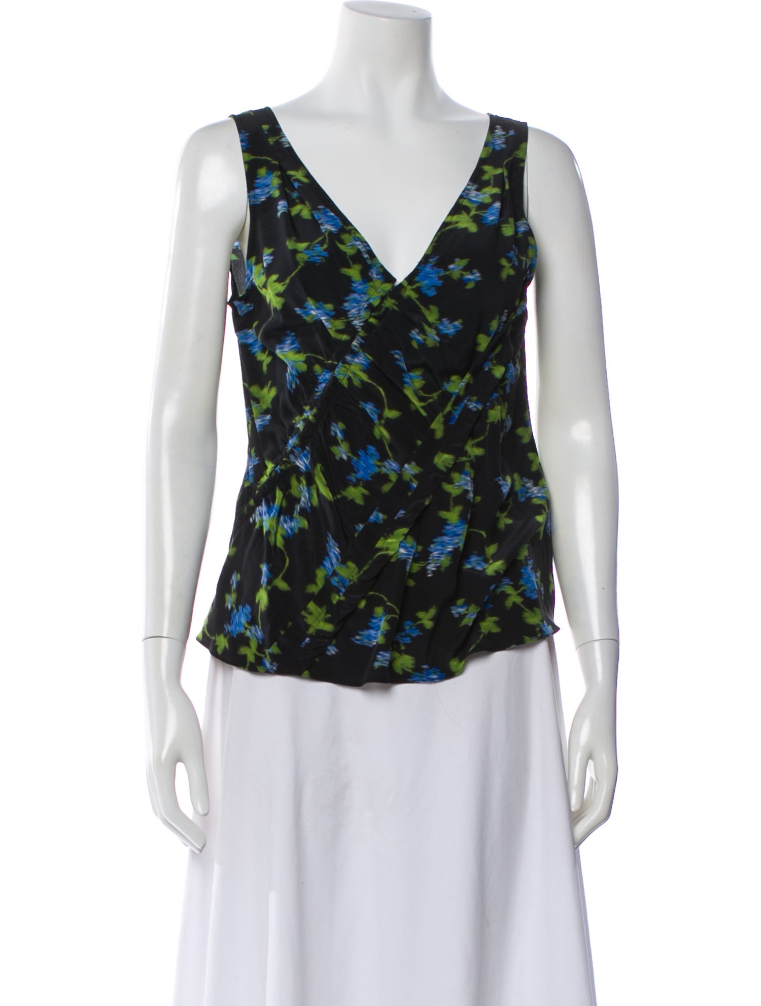 Altuzarra Floral Print V-Neck Blouse