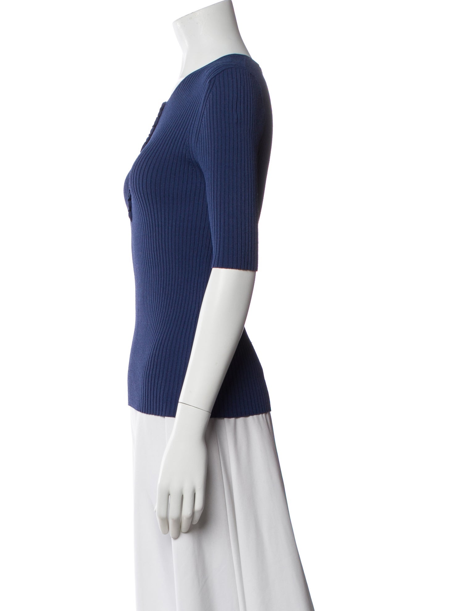 Altuzarra Crew Neck Three-Quarter Sleeve Top