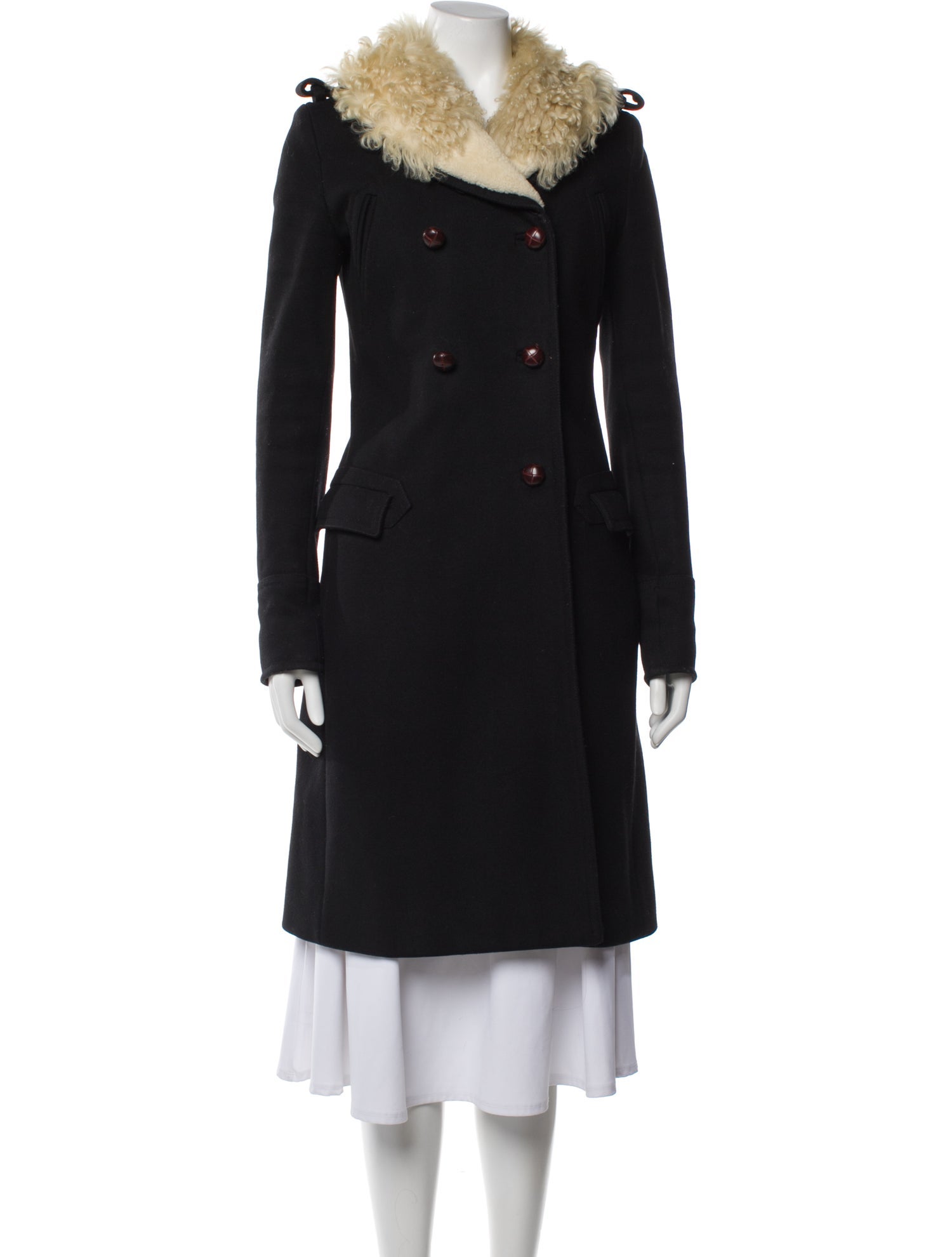 Altuzarra Virgin Wool Faux Fur Coat