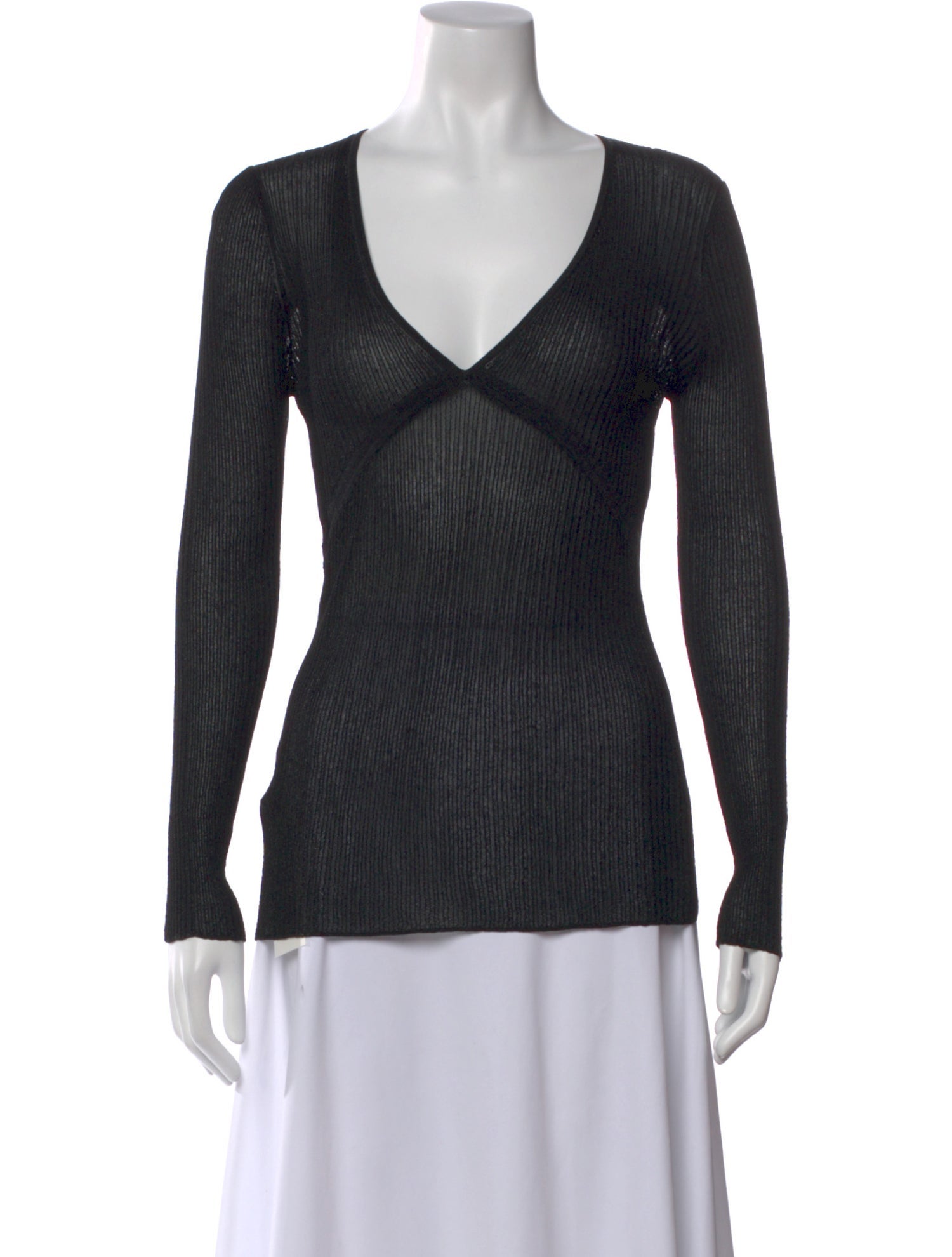 Altuzarra V-Neck Long Sleeve Blouse