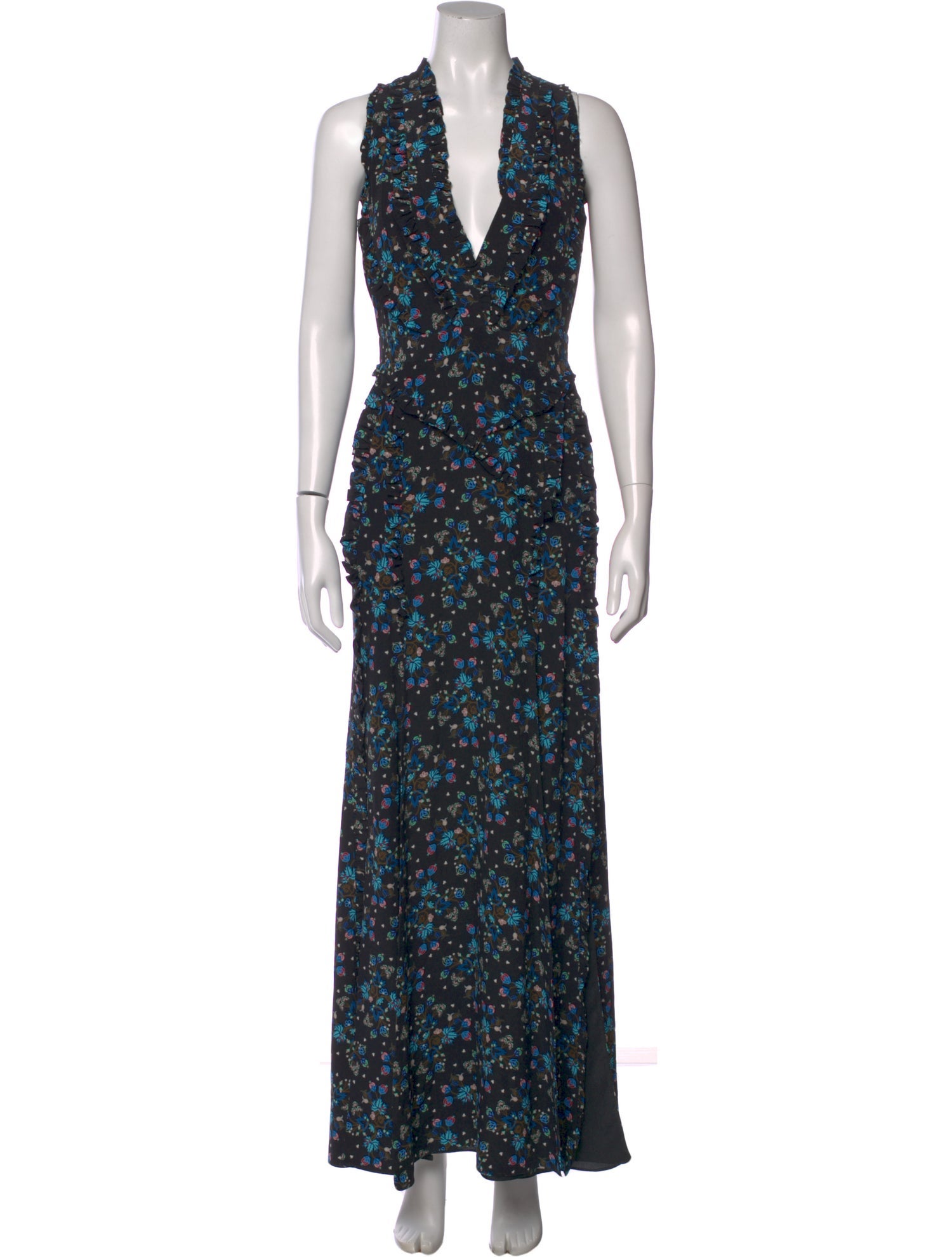 Altuzarra Floral Print Long Dress in Neutrals, Women's S