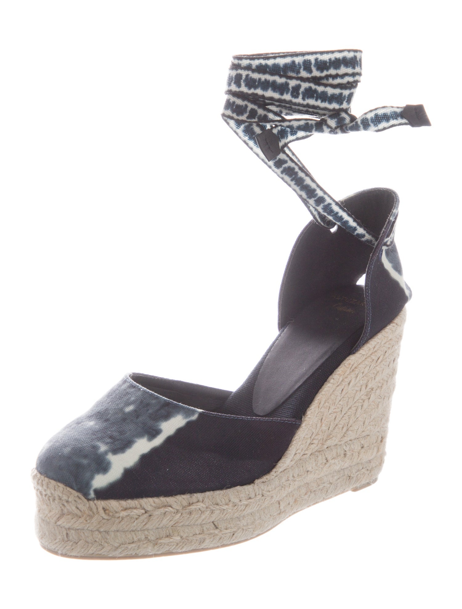Altuzarra x Castaner Canvas Tie-Dye Print D'Orsay Pumps
