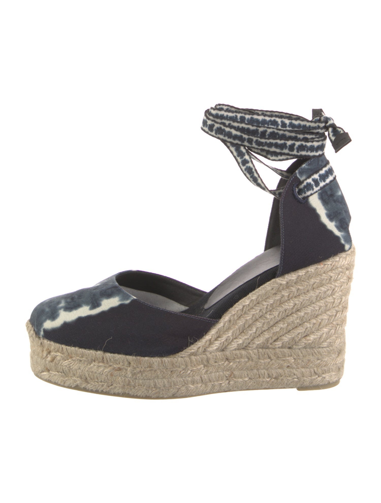 Altuzarra x Castaner Canvas Printed D'Orsay Pumps