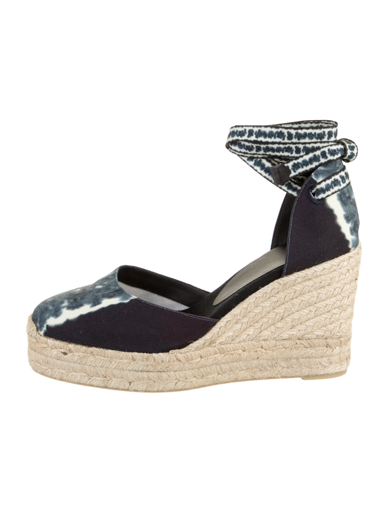 Altuzarra x Castaner Canvas Printed D'Orsay Pumps