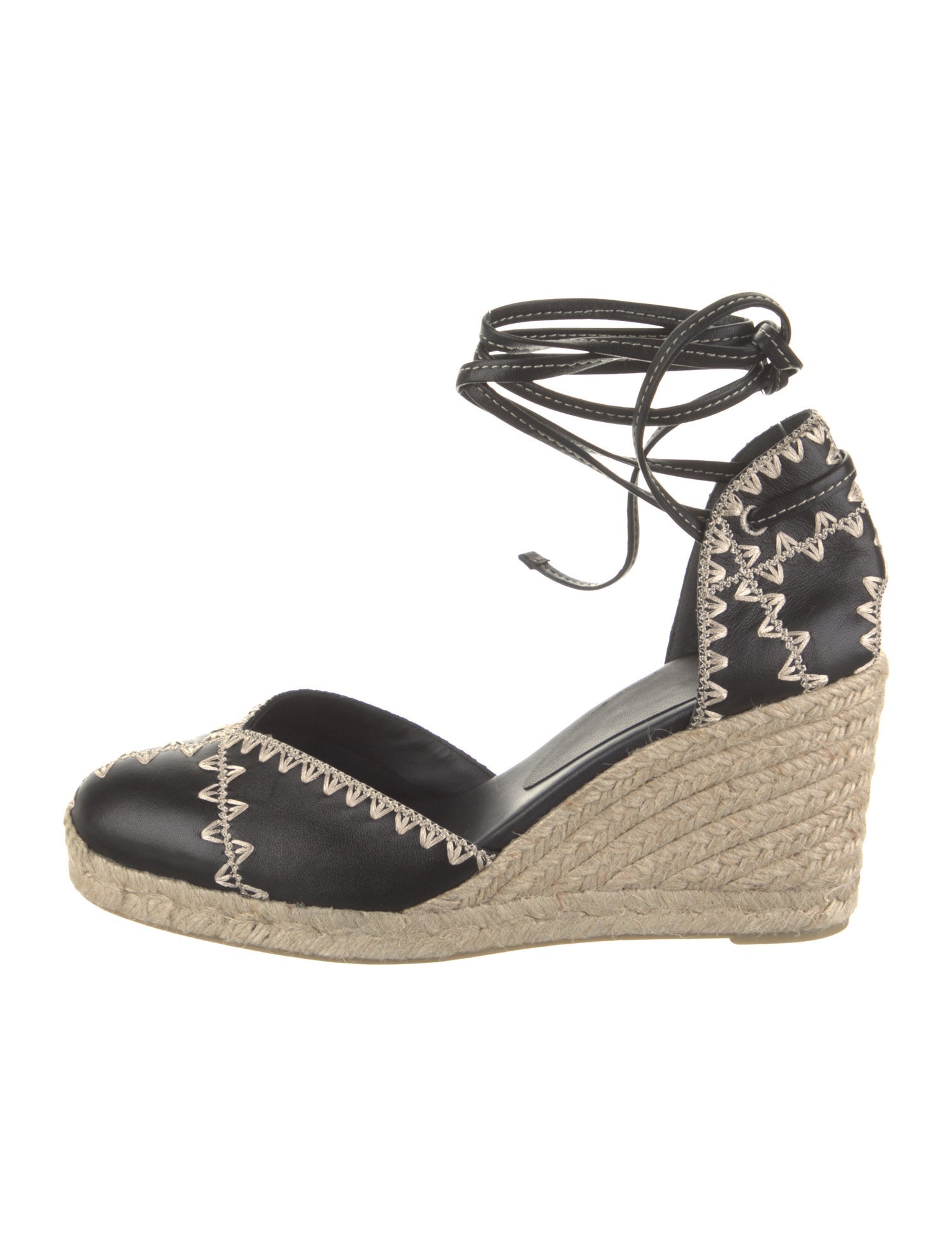 Altuzarra x Castaner Leather Colorblock Pattern D'Orsay Pumps