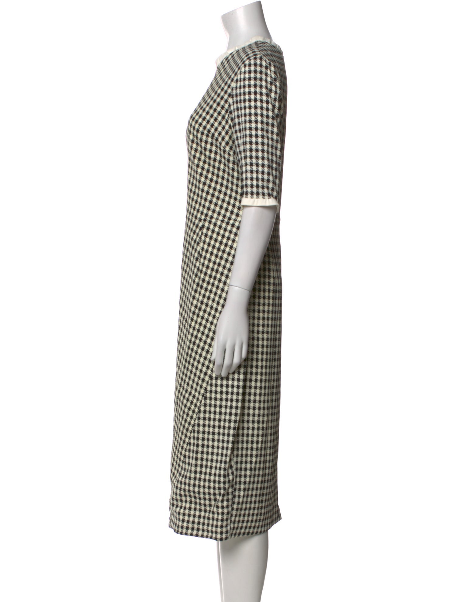 Altuzarra x Castaner Plaid Print Midi Length Dress