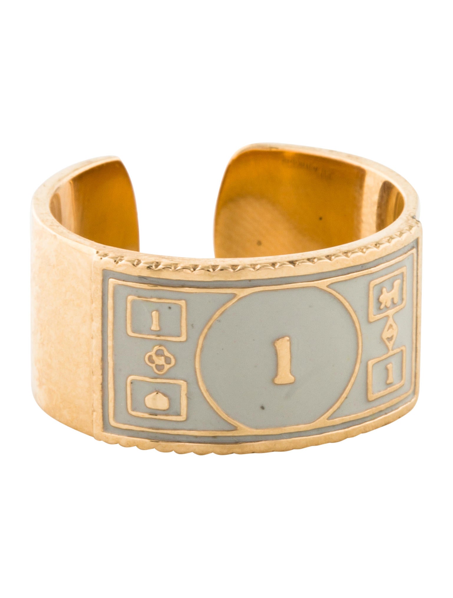 Alison Lou 14K Monopoly Stackable $1 Ring