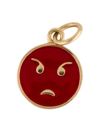 Alison Lou 14K Enamel Angry Emoji Charm